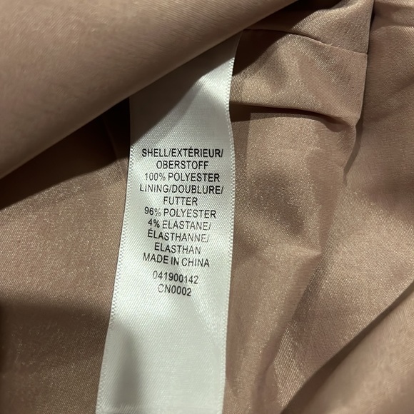 Adrianna Papell Sequined Sheath Dress Tan and Silver Size 10P - Picture 6 of 9